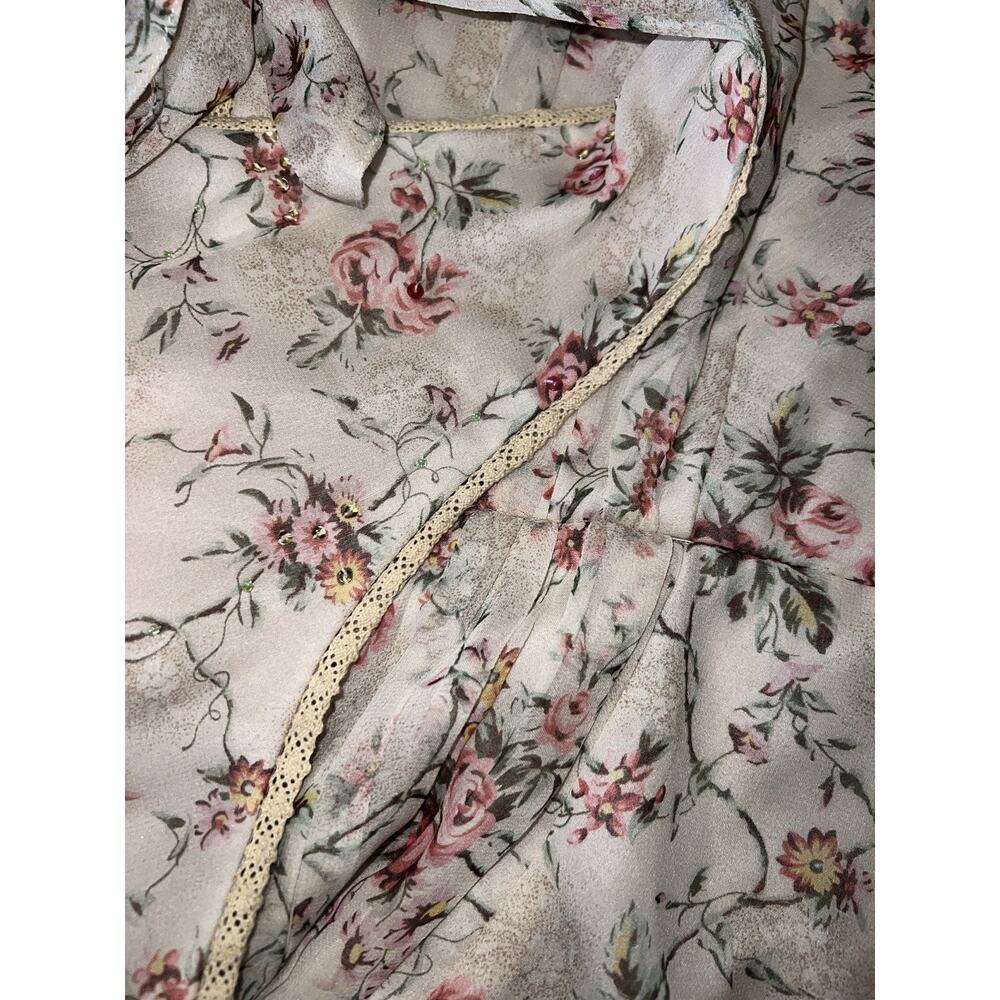 Dress barn silk dress size 10 festival romantic cottagecore farmcore romantic - Picture 5 of 13
